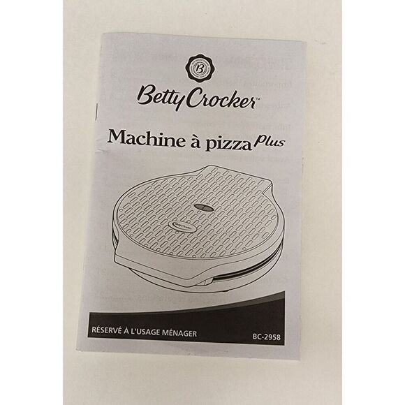 Betty Crocker Pizza Maker BC-2958 Also cooks vegetables Rice Meat Brownies - Picture 8 of 8